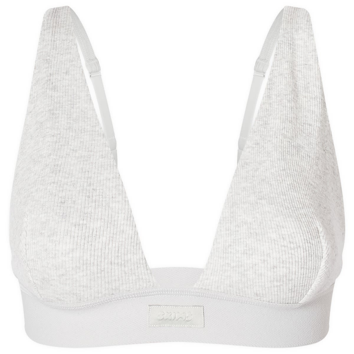 Podprsenka SKIMS Rib Plunge Bralette Šedá | BR-PLG-0037-LHG, 0