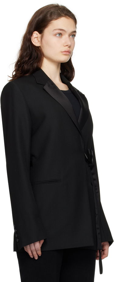 Bunda TOTEME TOTEME Satin-Lapel Wrap Blazer Čierna | 251-WRZ4728-FB0026, 1