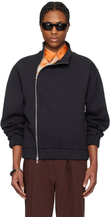 Mikina Dries Van Noten Dries Van Noten Zip Cotton Sweatshirt Čierna | 251-021135-1622, 0