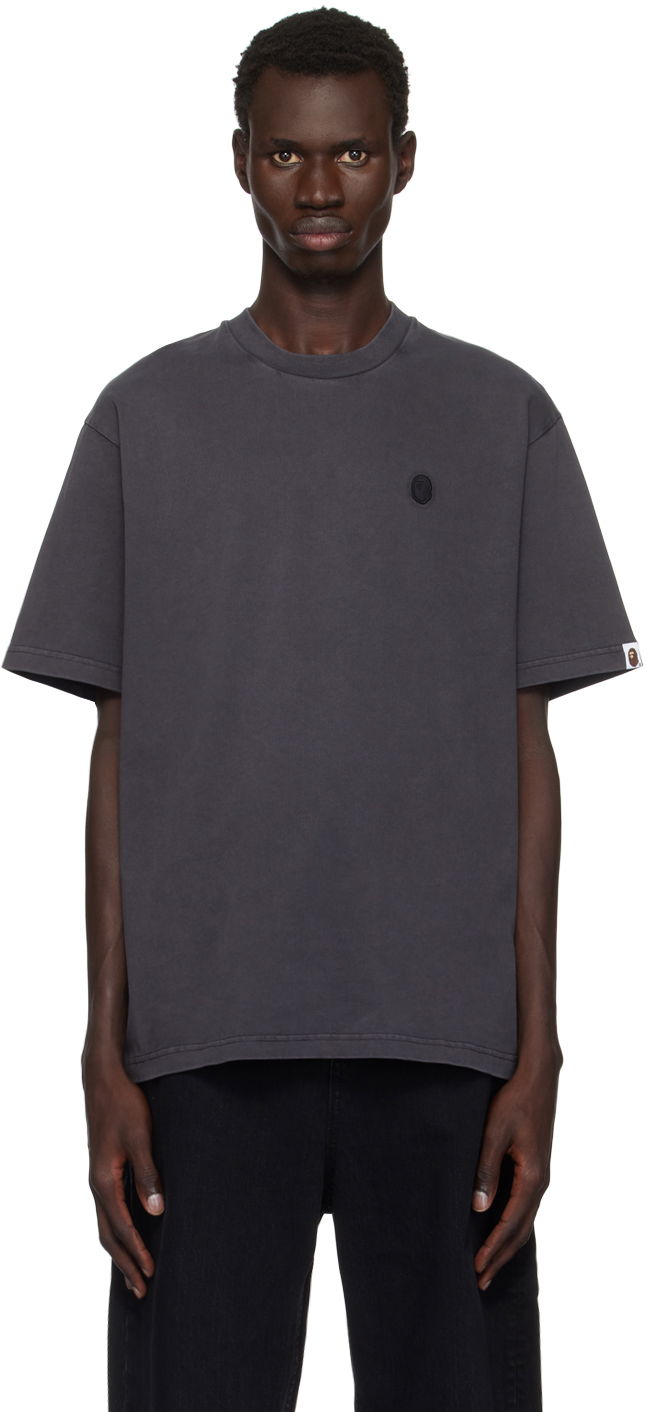 Tričko BAPE Ape Head One Point Garment Dyed T-Shirt Čierna | 0ZXTEM109305M, 0