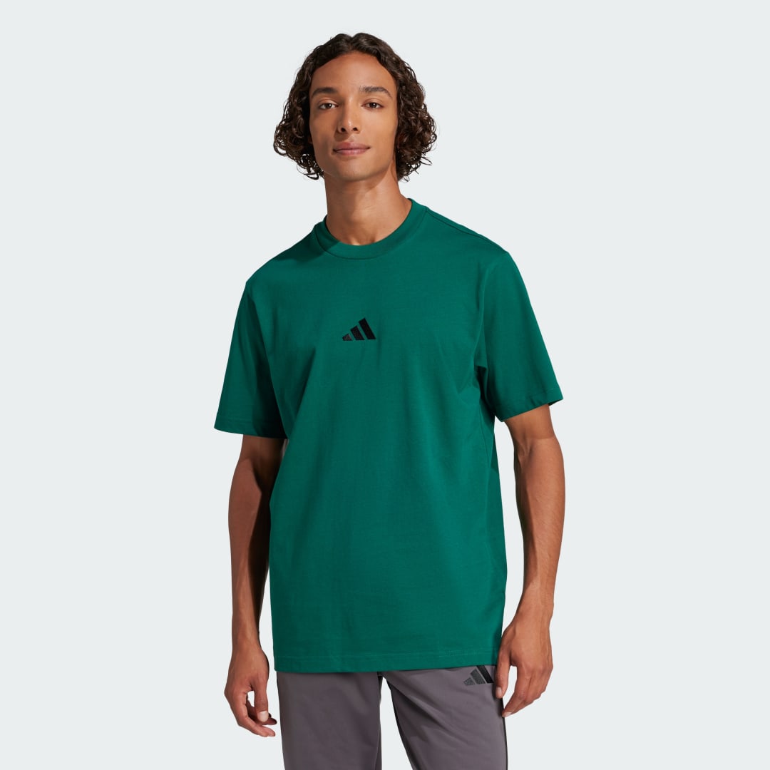 Tričko adidas Performance Essentials Small Logo Jersey T-Shirt Zelené | JF1096, 0