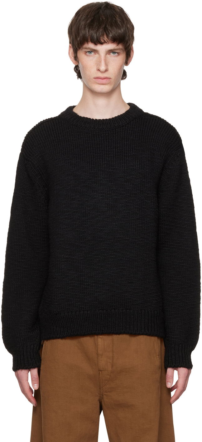 Sveter LEMAIRE LEMAIRE Crewneck Knit Sweater Čierna | KN345 LK123, 0