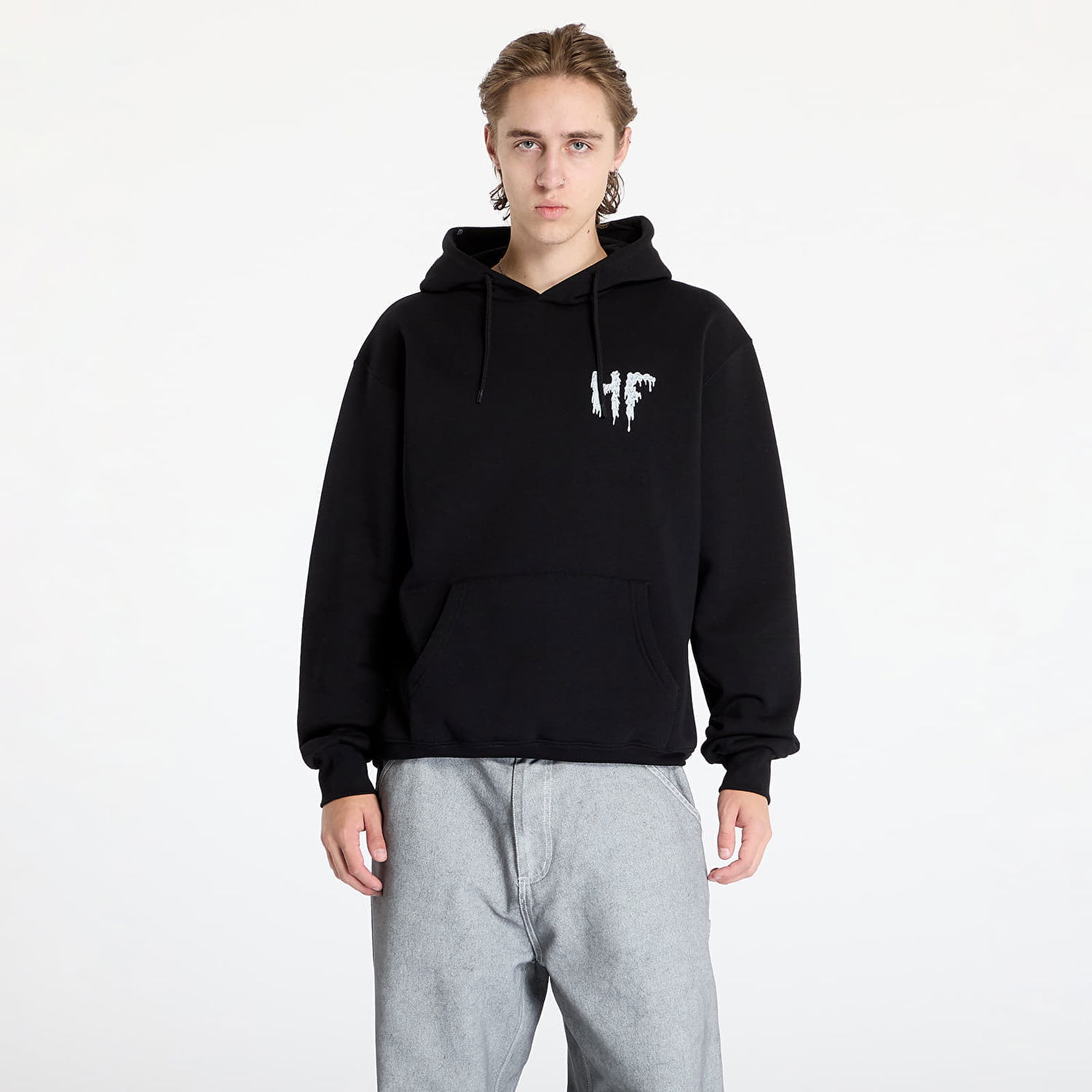Mikina Horsefeathers Acid Bath Hoodie Black M Čierna | SM1352A, 0