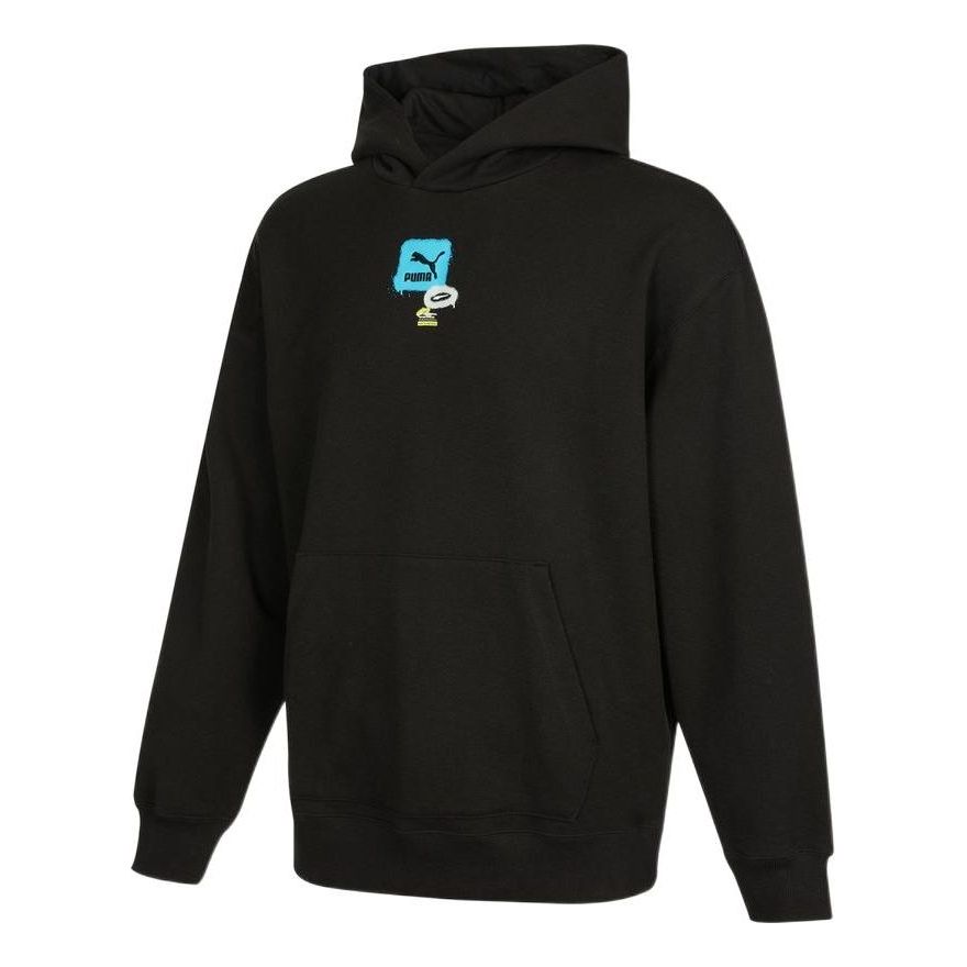 Mikina Puma Oversize Graphic Logo Hoodie Čierna | 536061-01, 0