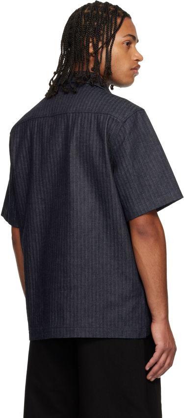 Košeľa Givenchy Herringbone Denim Short-Sleeve Shirt Navy | BM616G516U401, 2