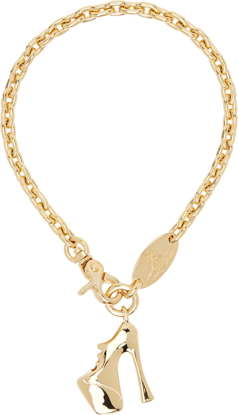 Náhrdelník Vivienne Westwood Vivienne Westwood Gold-Tone Alienor Shoe Charm Necklace Metalická | 6301013O-02R001-