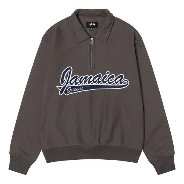 Mikina Stüssy Denim Tears Half Zip Fleece Šedá | 318045