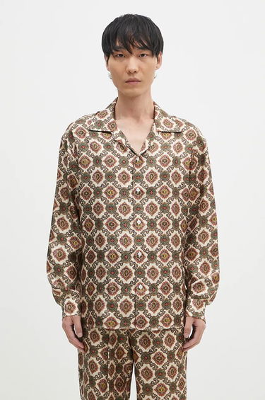 Košeľa Drôle de Monsieur La Chemise Renzo Relaxed Patterned Shirt Béžová | E.SH187.SE006.BG, 0