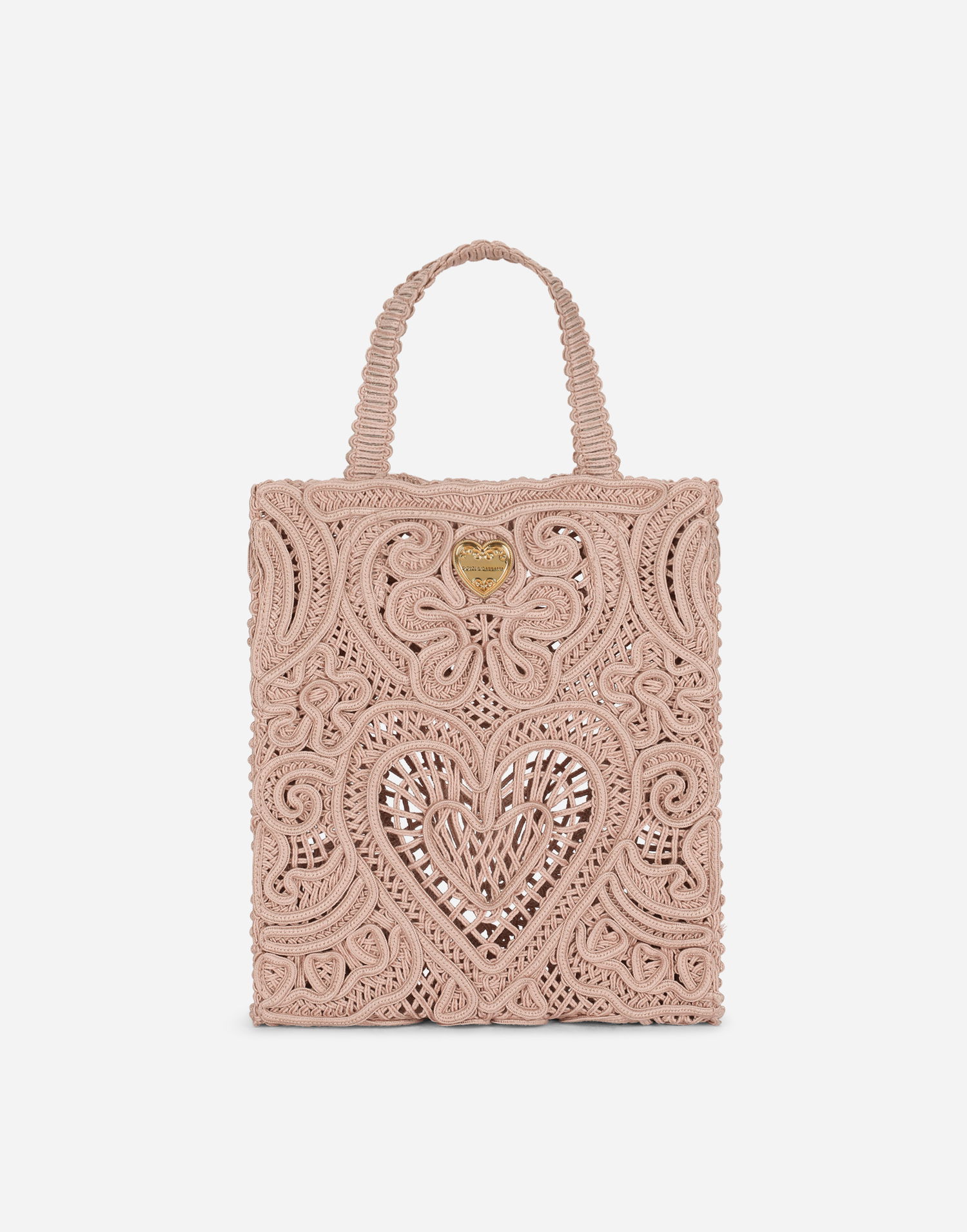 Tote bag Dolce & Gabbana Dolce & Gabbana Small Cordonetto Lace Tote Bag Ružová | BB6926AW71780098, 0