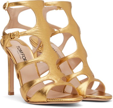 Starostlivosť o obuv Tom Ford TOM FORD Paradis Heeled Sandals Metalická | W3613-LCL232G, 3