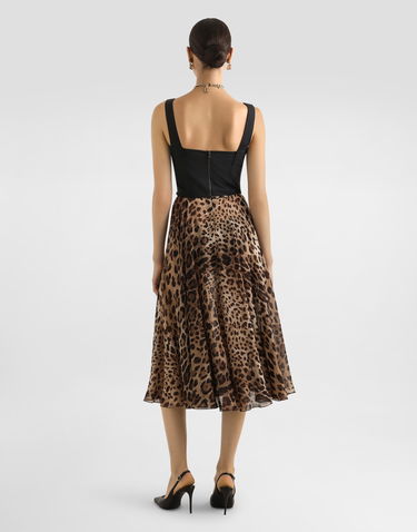 Sukňa Dolce & Gabbana Dolce & Gabbana Leopard-print Chiffon Circle Skirt 42 Rôznofarebný | F4CSOTIS1DYHY13M, 2