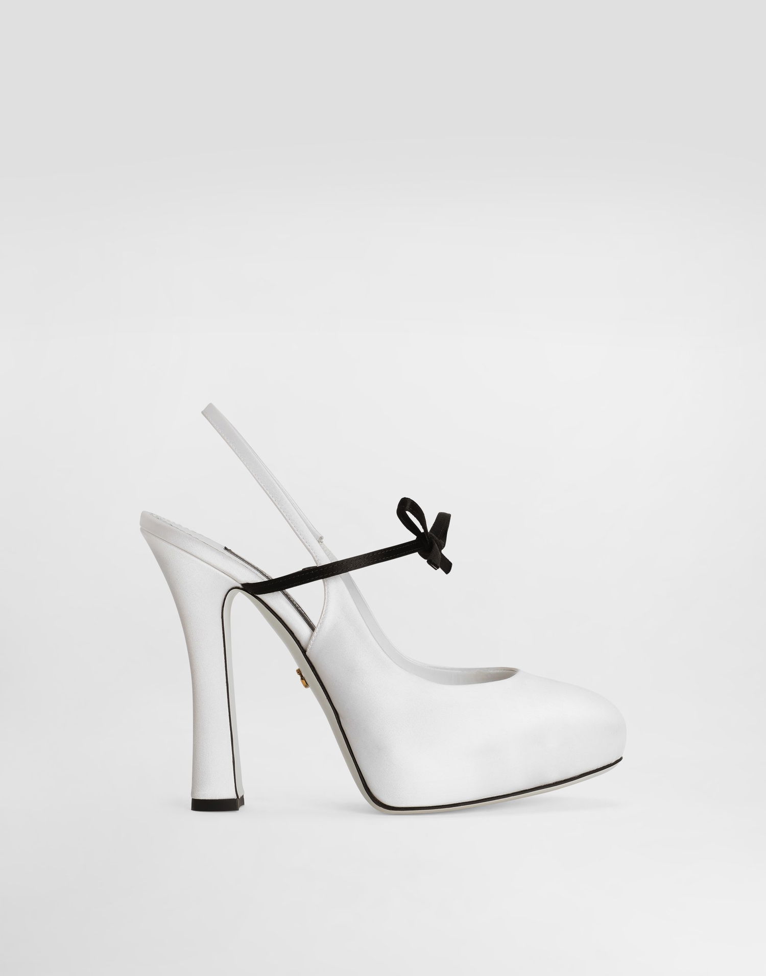Tenisky a topánky Dolce & Gabbana Dolce & Gabbana Satin Slingbacks with Bow Biela | CG0930AE54789697, 0