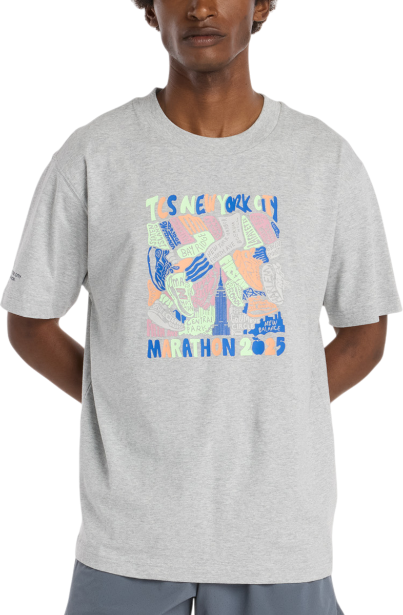 Tričko New Balance NYC Marathon Graphic T-Shirt Šedá | mt53529m-ag, 0
