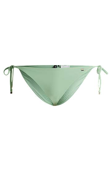Nohavičky BOSS Tie-Side Bikini Bottoms with SPF 50 Zelené | 50535163, 0