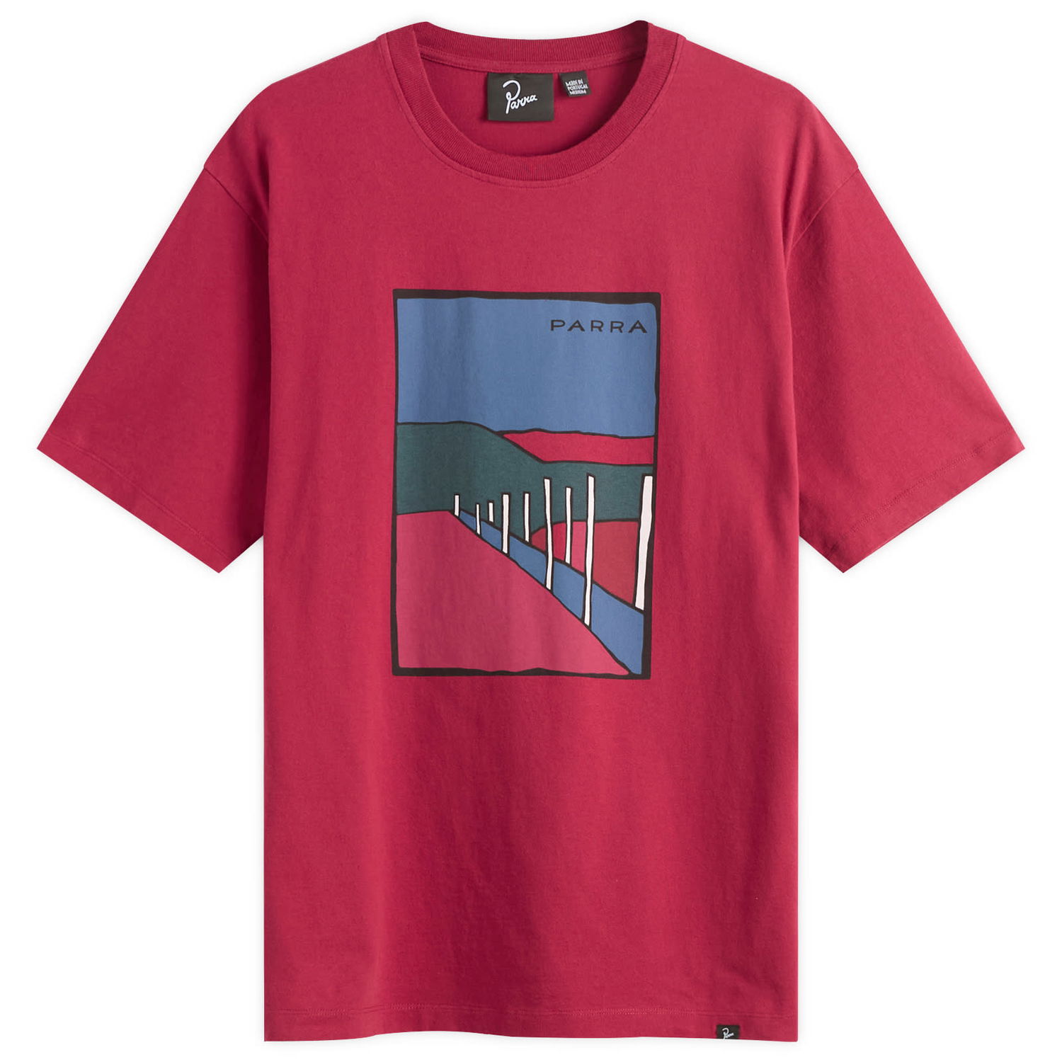 Tričko By Parra Parra Beach Parking T-Shirt Červená | 54205-RAS, 0