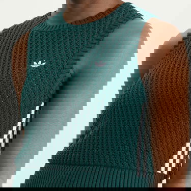 Sveter adidas Originals Adicolor Knitted Vest Zelené | JW4993, 5