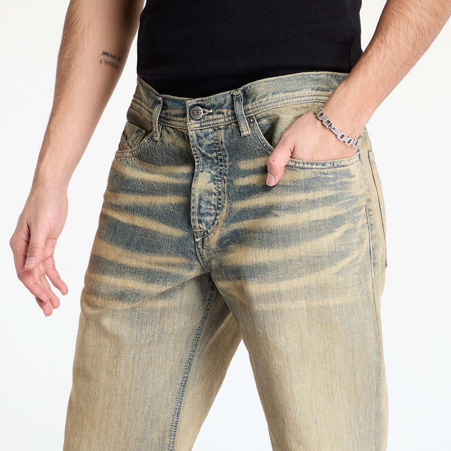Džínsy Diesel Diesel D-Finitive Jeans W34/L34 Béžová | FINITIV_09L49 Blue, 1