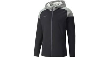 Mikina Puma teamCup Casuals Full-Zip Hoodie Čierna | 65798703, 1