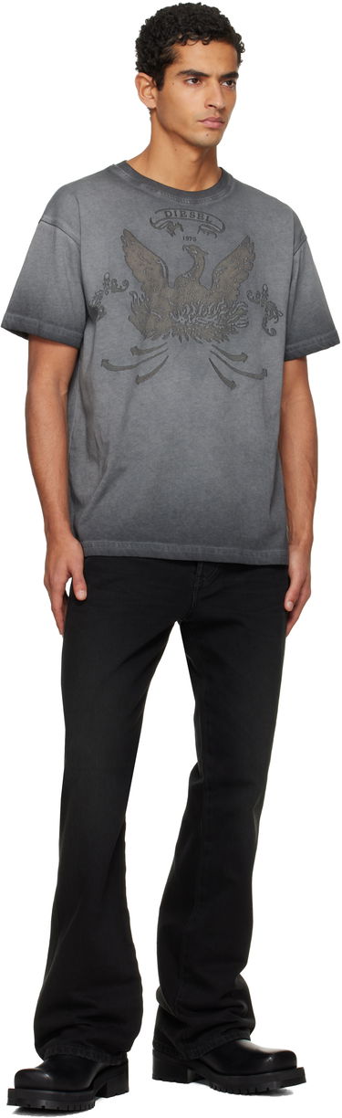 Tričko Diesel Faded Crewneck T-shirt with Eagle Print Šedá | A19373-0DLBW-93R, 3