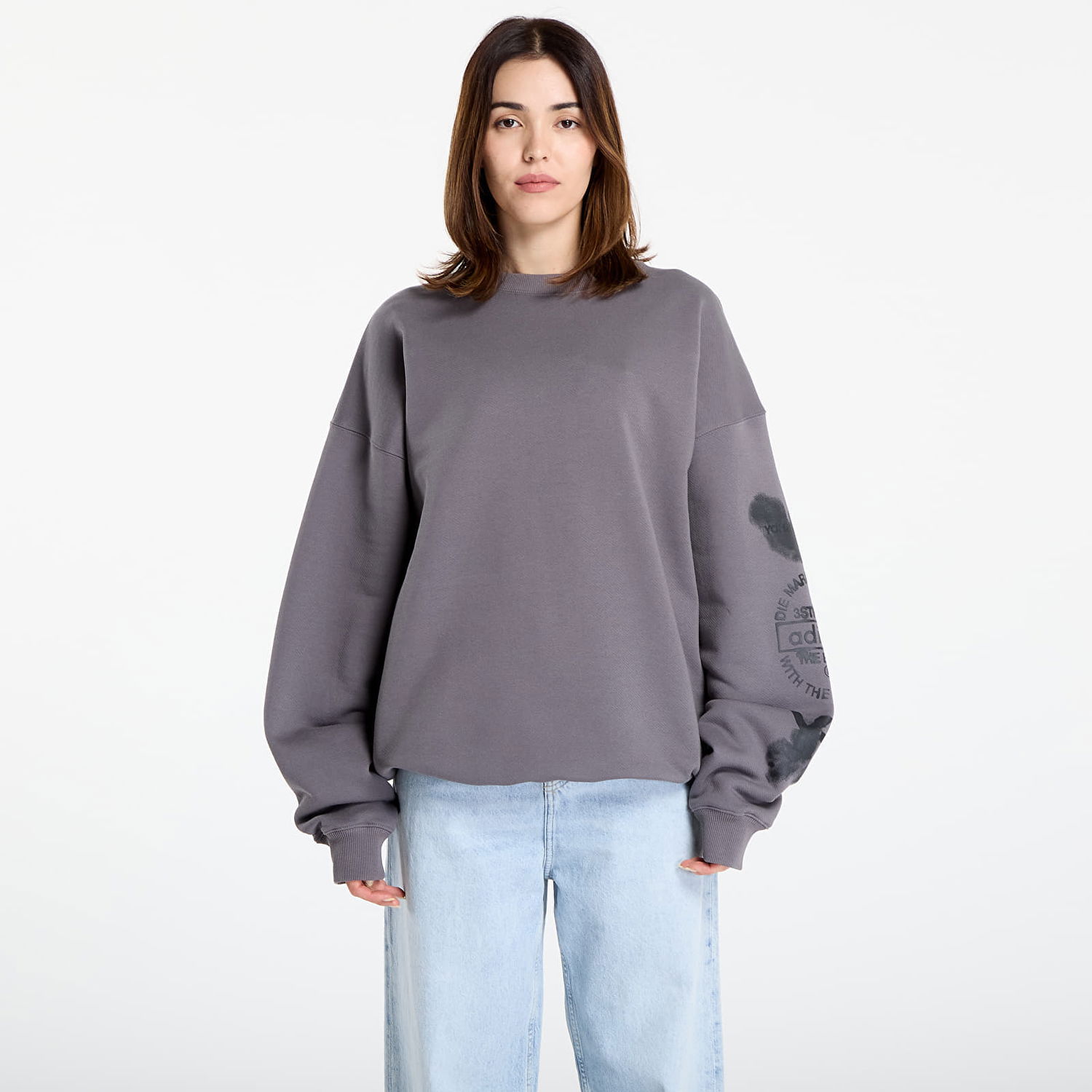 Mikina Y-3 Y-3 Graphic Crew Sweatshirt Šedá | KE5083, 1