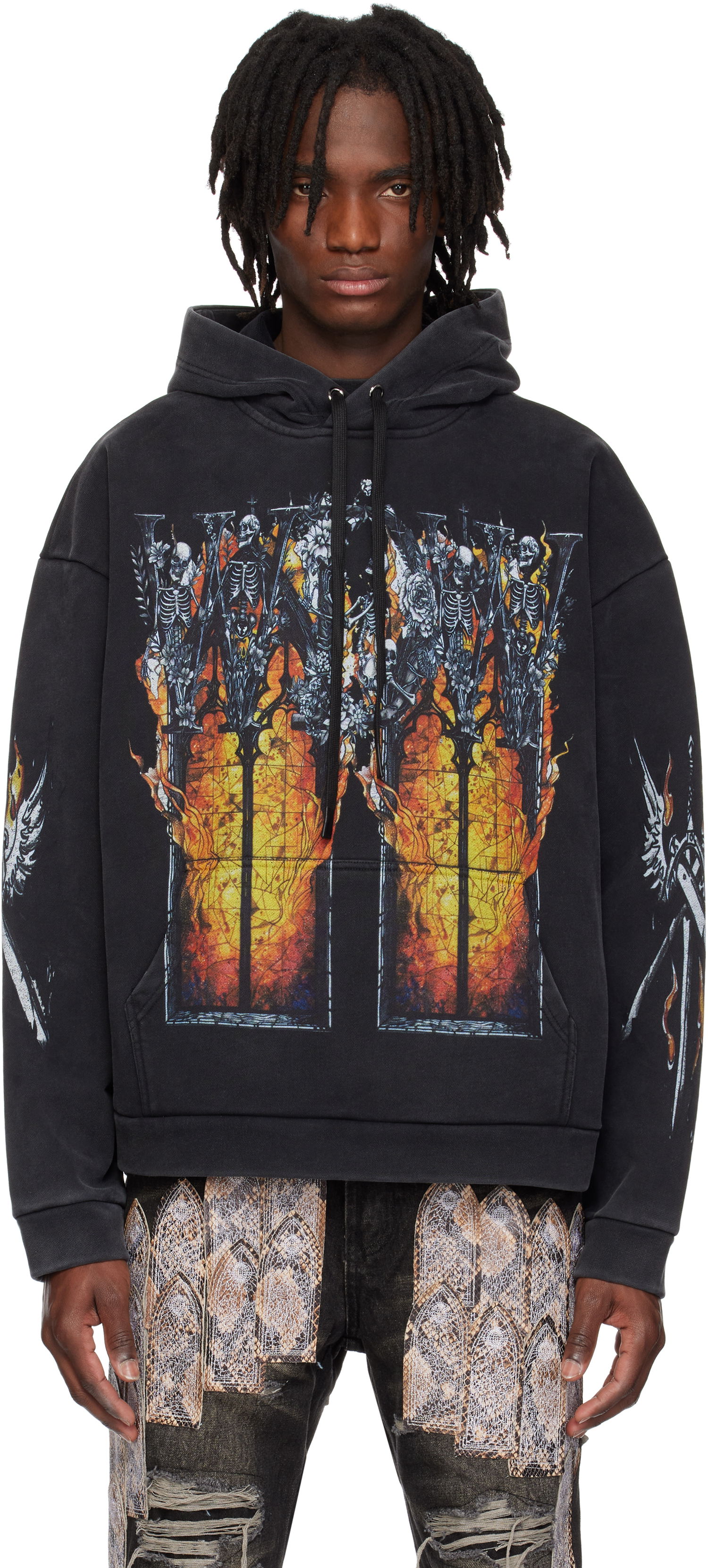 Mikina Who Decides War Who Decides War Ember Chapel Graphic Hoodie Čierna | 1110180002SS25, 0