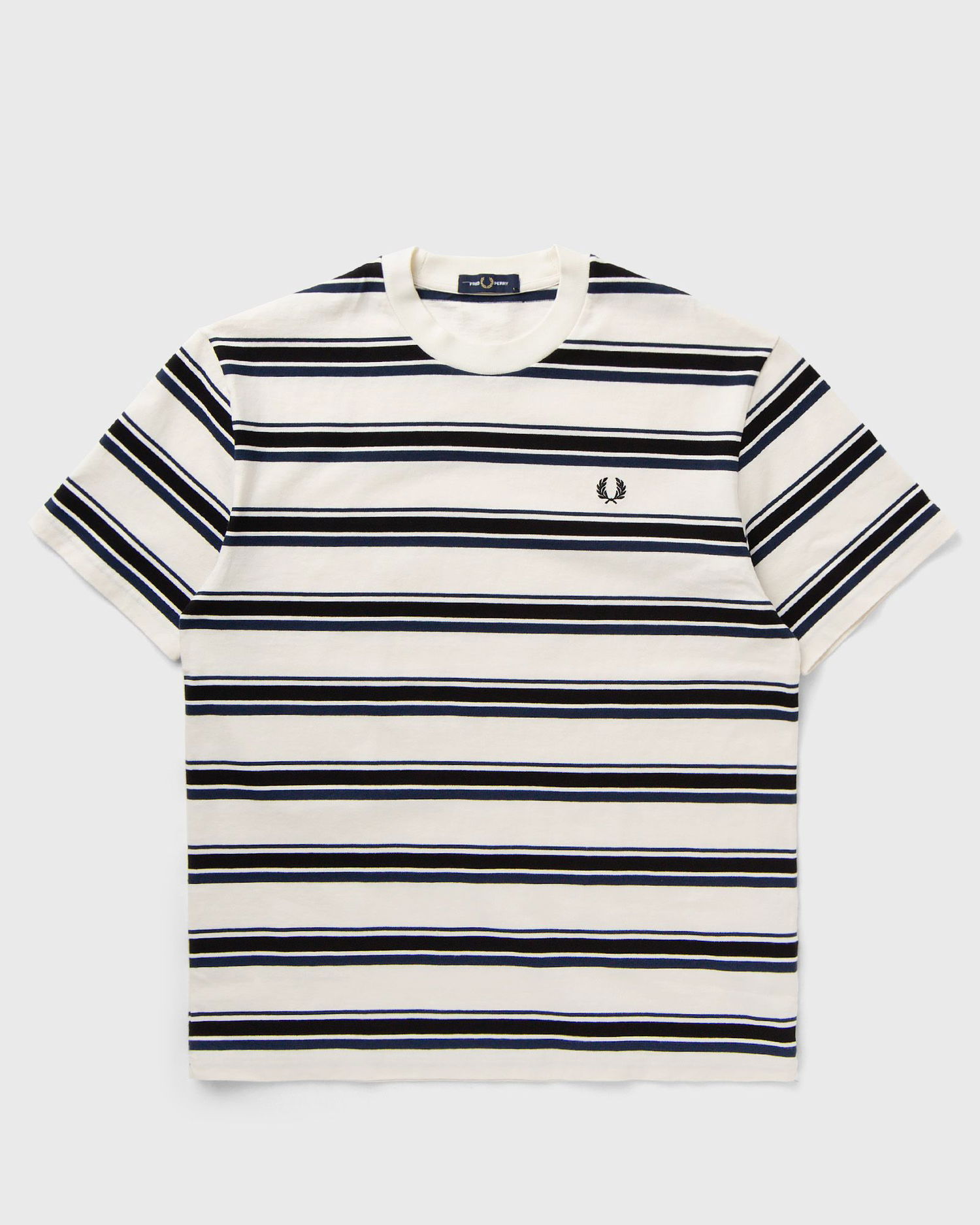 Tričko Fred Perry Relaxed Fit Striped T-Shirt Biela | M8573-S64, 0