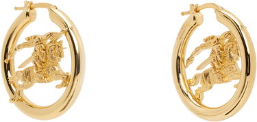 Náušnice Burberry Hoop Earrings with Equestrian Knight Metalická | 8100960, 1