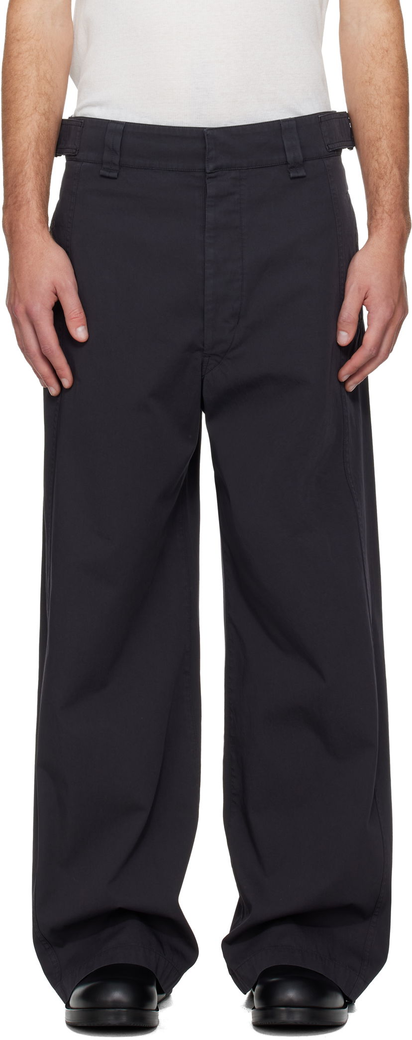 Nohavice LEMAIRE LEMAIRE Maxi Utility Trousers Čierna | PA1249 LF1481