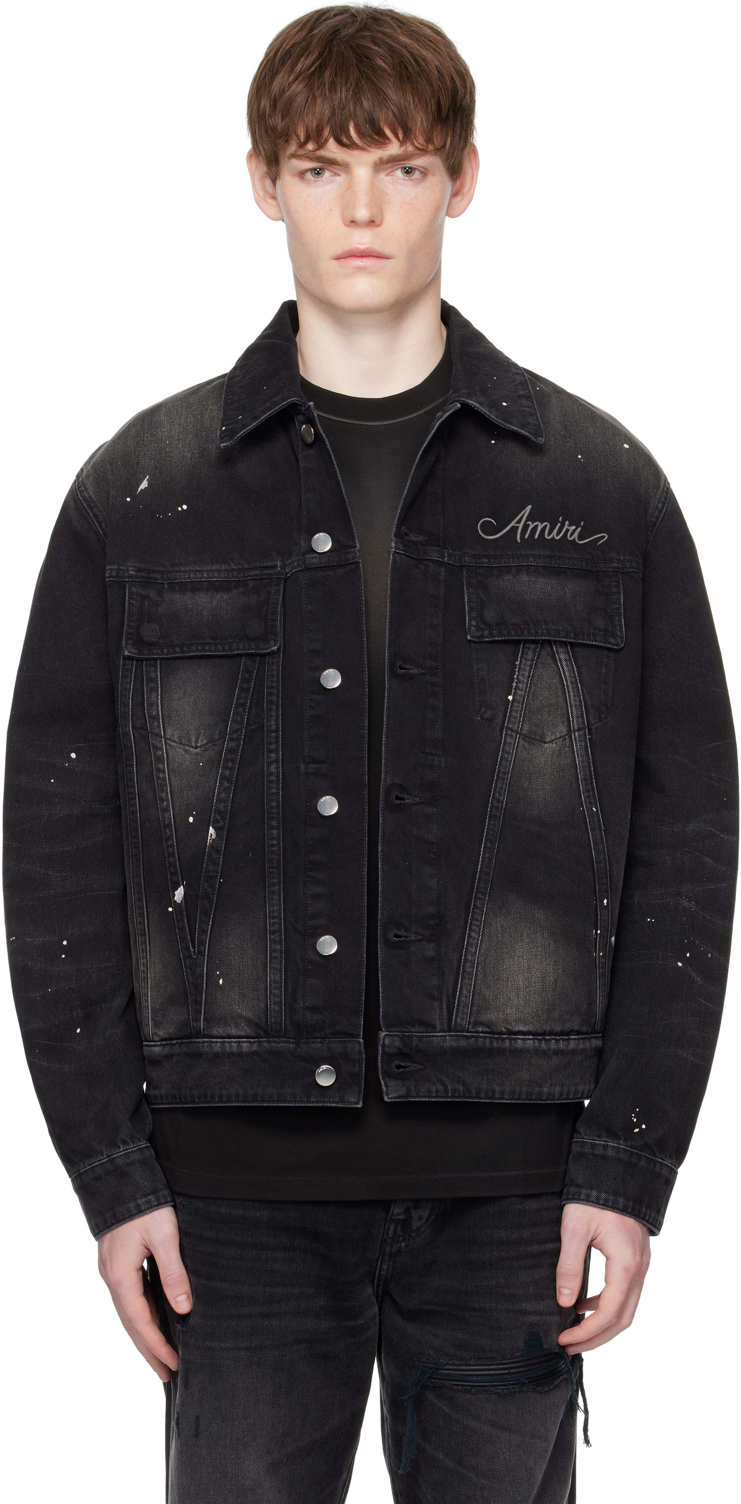 Bunda AMIRI Amiri Bleach Bandana Denim Jacket Čierna | AMDNTR1025, 0