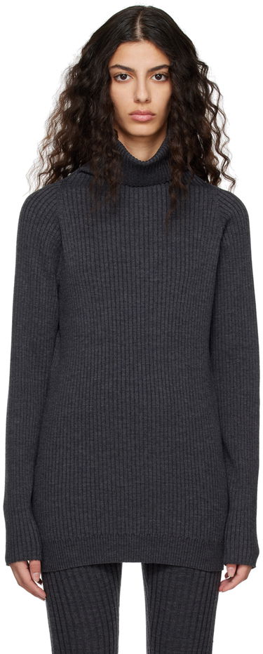 Sveter TOTEME TOTEME Pinched Seam Turtleneck Sweater Šedá | 231-5133-321, 0