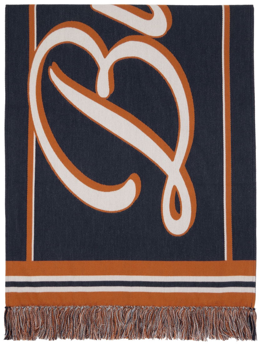 Šál Burberry Scarf Logo Navy | 8054987