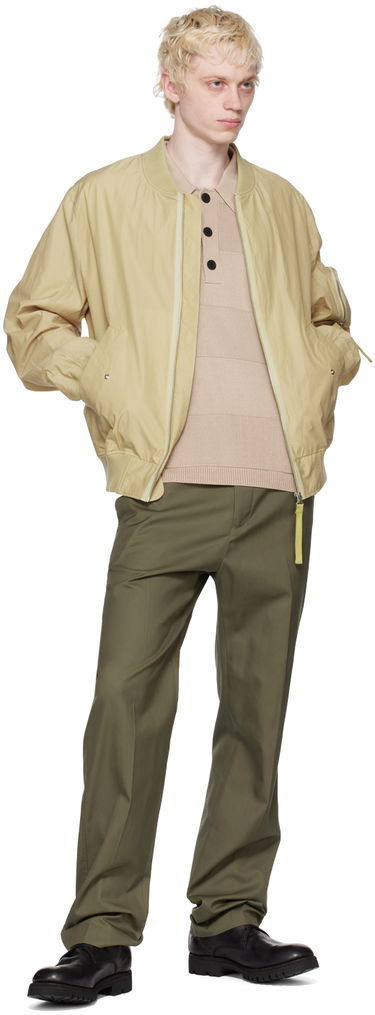 Polo tričko Helmut Lang Oversized Polo Shirt Béžová | N02HM701, 3