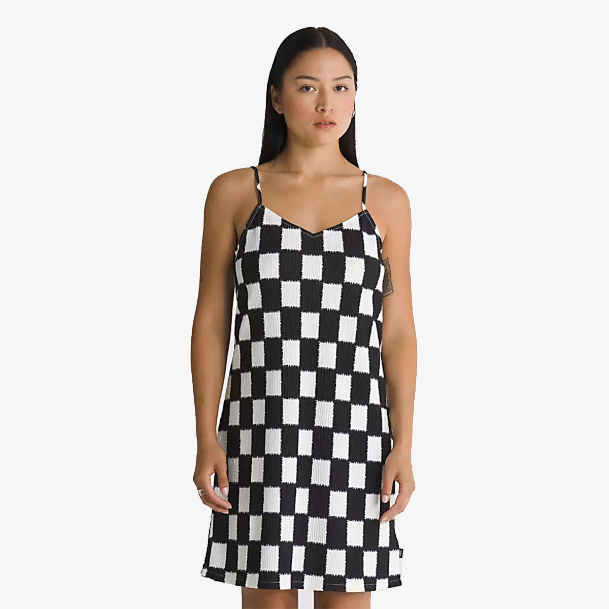 Šaty Vans BENTON CHECKER CAMI DRESS Čierna | VN000GB31KP, 0