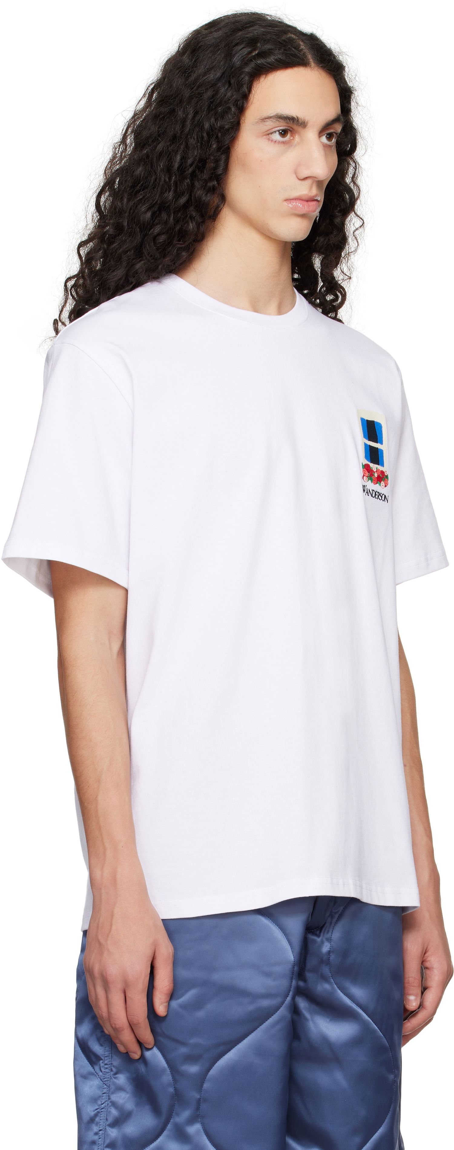 Tričko JW Anderson JW Anderson Window Embroidered T-Shirt Biela | JT0277-PG1510, 1