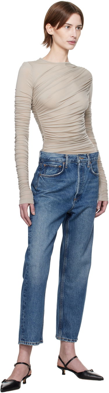 Džínsy AGOLDE AGOLDE 90's Crop Mid Rise Straight Jeans Modrá | A173-1535, 3