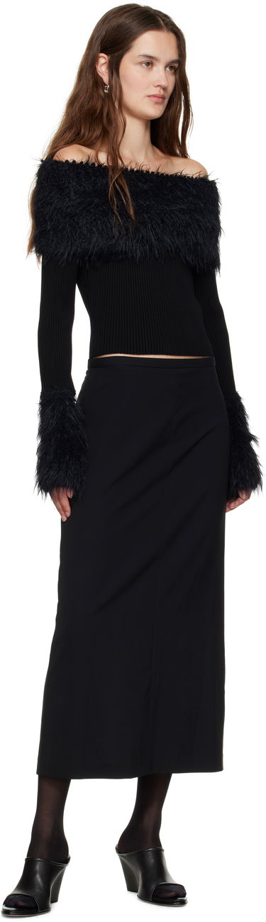 Sveter Jean Paul Gaultier Jean Paul Gaultier Ribbed Off-The-Shoulder Sweater Čierna | 25/03-W-PO018-K005-00, 3