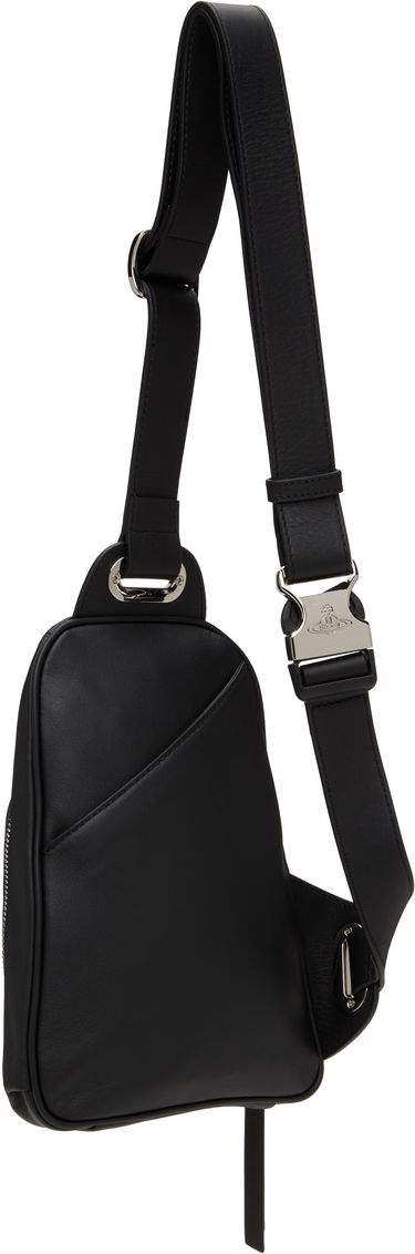 Taška cez rameno Vivienne Westwood Vivienne Westwood Smooth Leather Injected Orb Bag Čierna | 58010007U-L001S-, 2