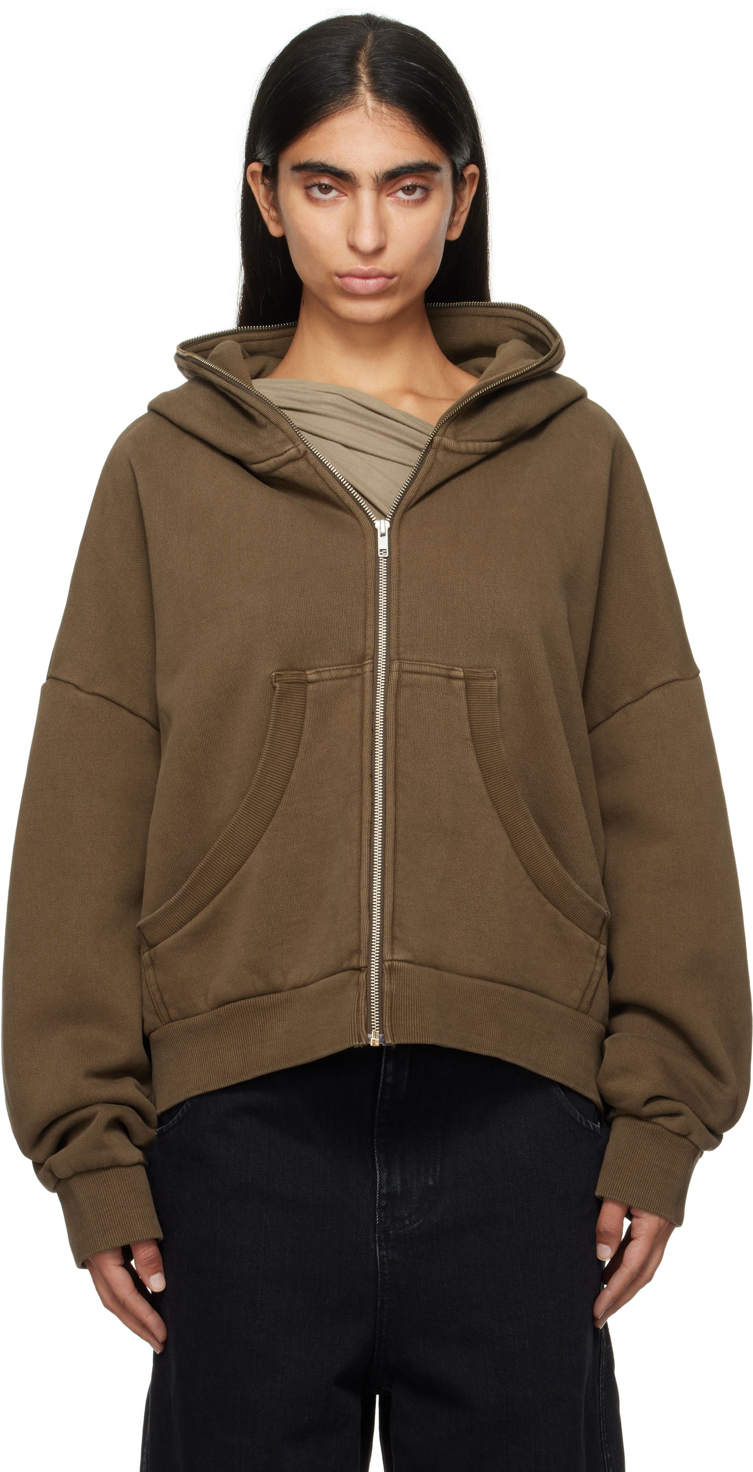 Mikina Entire Studios Entire Studios Eternal Zip Hoodie Hnedá | ES2202BT, 0