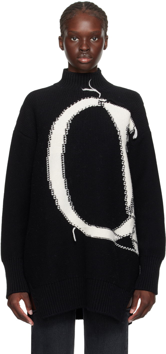 Sveter Off-White Black Loose Thread Sweater Čierna | OWHF044F23KNI0021004, 0