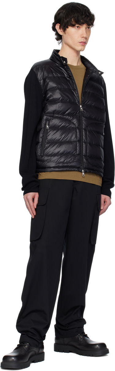 Prešívaná bunda Moncler Moncler Padded Zip-Up Jacket Čierna | K10919B00016M1131, 4