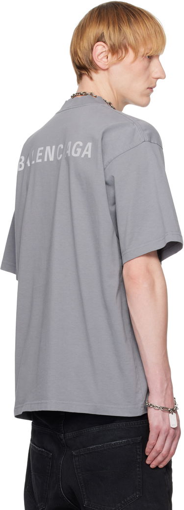 Tričko Balenciaga Off-White Graphic T-Shirt Béžová | 764235TQVN1, 2