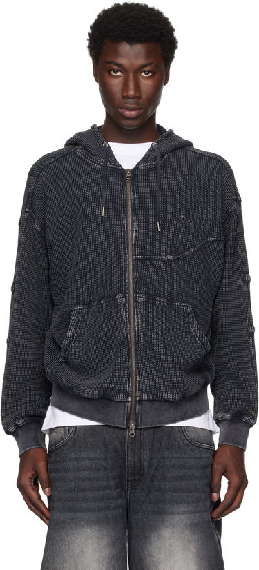 Mikina Dime Dime Premium Waffle Zip Hoodie Čierna | DIMESU258BLK, 0