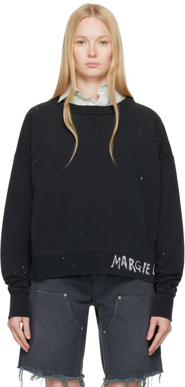 Sveter Maison Margiela Maison Margiela Graffiti Logo Sweatshirt Čierna | S50GU0237 M25019, 0