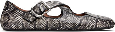 Tenisky a topánky Alaïa ALAÏA Criss Cross Snake Ballerina Flats Čierna | AA3A046I054, 0