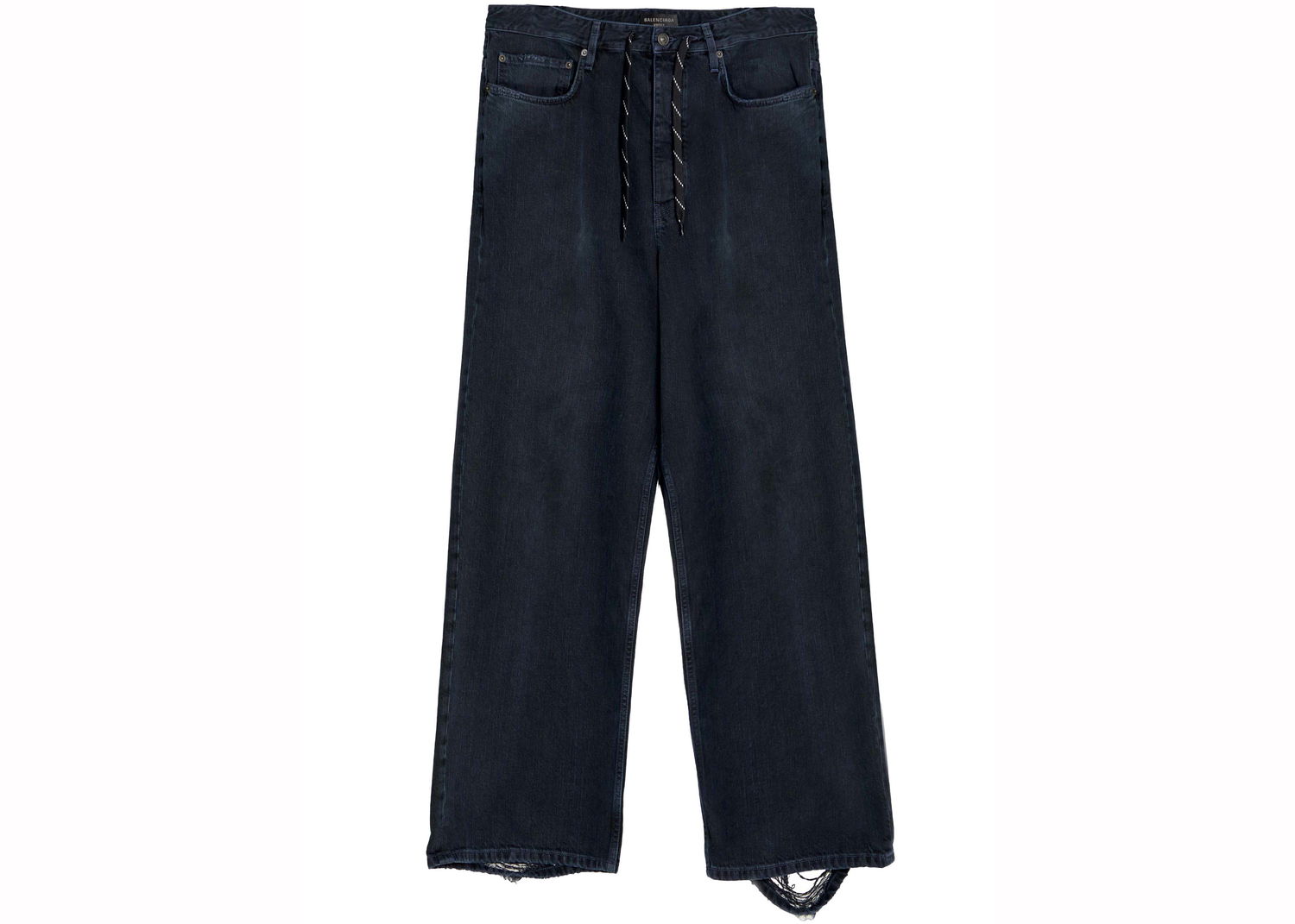 Džínsy Balenciaga Baggy Drawsting Jeans Blue Denim Čierna | 786643TQW592470, 0