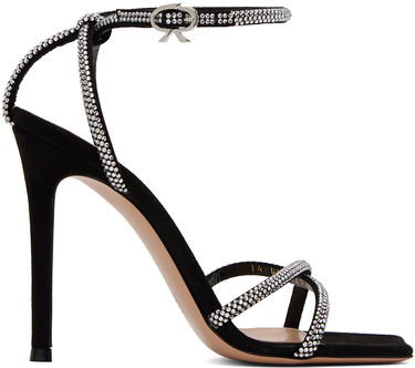 Tenisky a topánky Gianvito Rossi Crystal-Embellished Suede Sandals Čierna | G32326.15RIC.CAM, 0