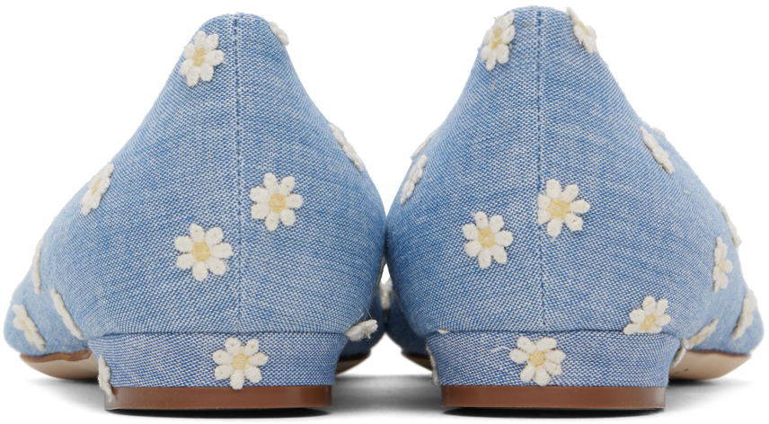 Oblečenie Manolo Blahnik Manolo Blahnik Hangisiflat Daisy Ballerina Flats Modrá | 124-2560-0001, 1