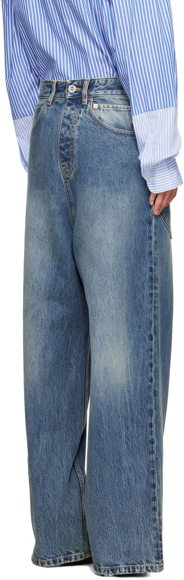Džínsy VETEMENTS Vetements Back To Front Jeans Modrá | MH76DP021YB, 2