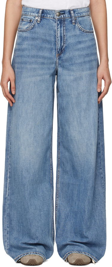 Džínsy rag & bone Rag & Bone 'The Sofie' High-Rise Ultra Wide Leg Jeans Modrá | WDD24F29521FBE, 0