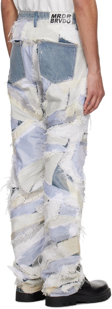 Džínsy Who Decides War Who Decides War Beach Sand Patchwork Jeans Modrá | 1120660001SS25, 2